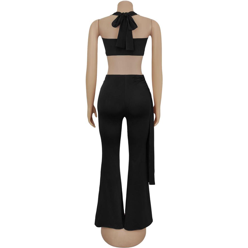 Summer Women's Sexy Strappy Bandeau Long Pants Set