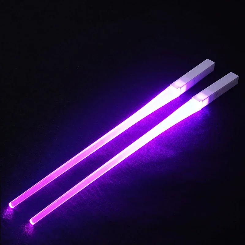 1Pair LED Luminous Chopsticks Light Up Dinning Party Tableware Multicolor Kitchen Accessories Led Stick Kitchenware Idea Product