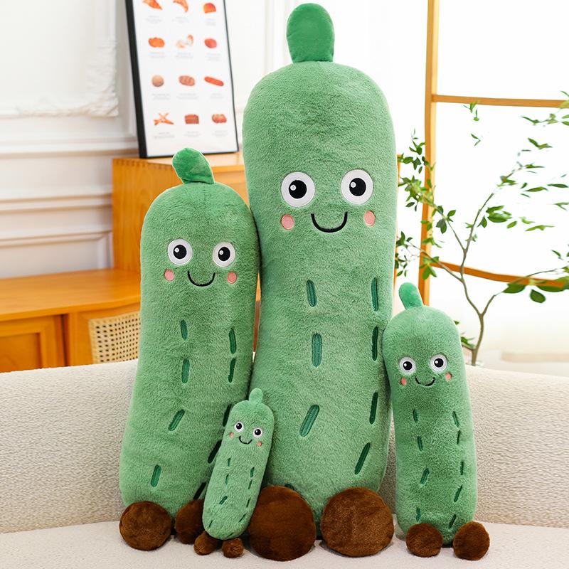 New Cute Cucumber Throw Pillow Plush Toy Long Throw Pillow Girls Children Queen Bed Doll Gift