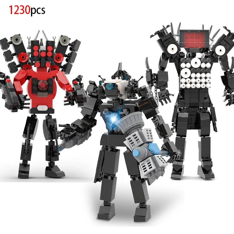 New Skibidi Toilet Weapon Titan TVMan Action Figure Building Block Toys For Boys Cameraman Bricks DIY Model For Kid Adult Gifts