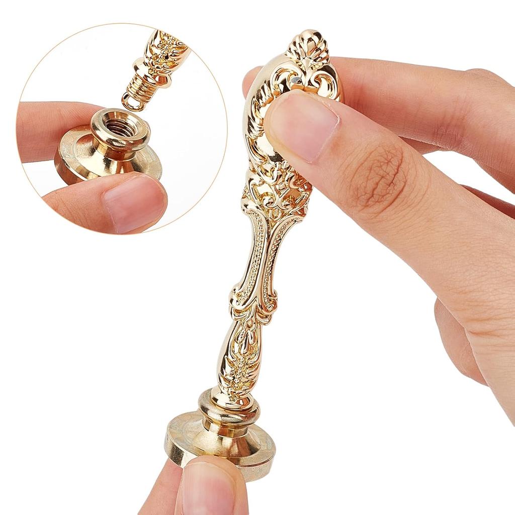 CRASPIRE Wax Seal Stamp Be Our Guest Invitations Sealing Wax Stamps with Alloy Handle 25mm Removable Brass Wedding Wax Seal for Wedding Envelopes