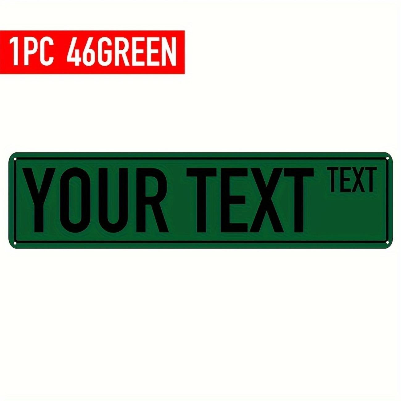 Personalized Aluminum Metal Sign Wall Decor 40x10cm белый