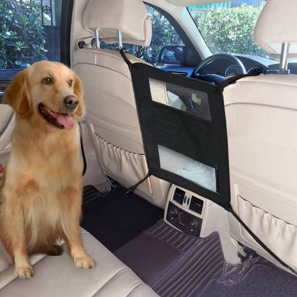 Elastic Car Seat Storage Net Mesh Bag Car Seat Organizer Pet Safety Isolation Net Rear Seat