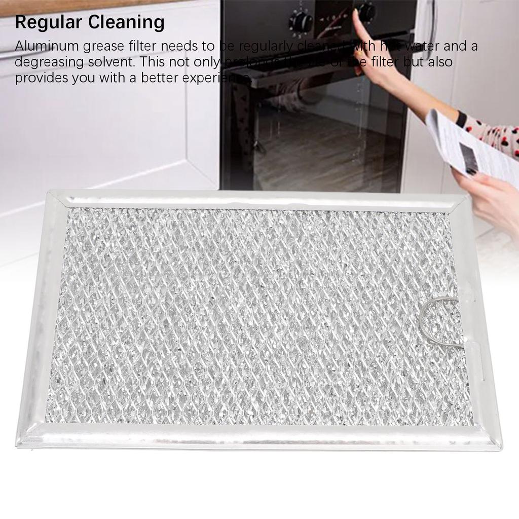 Microwave Oven Grease Filter for WB06X10309 Microwave Filter Replacement Parts 7.64x5.12in Aluminum