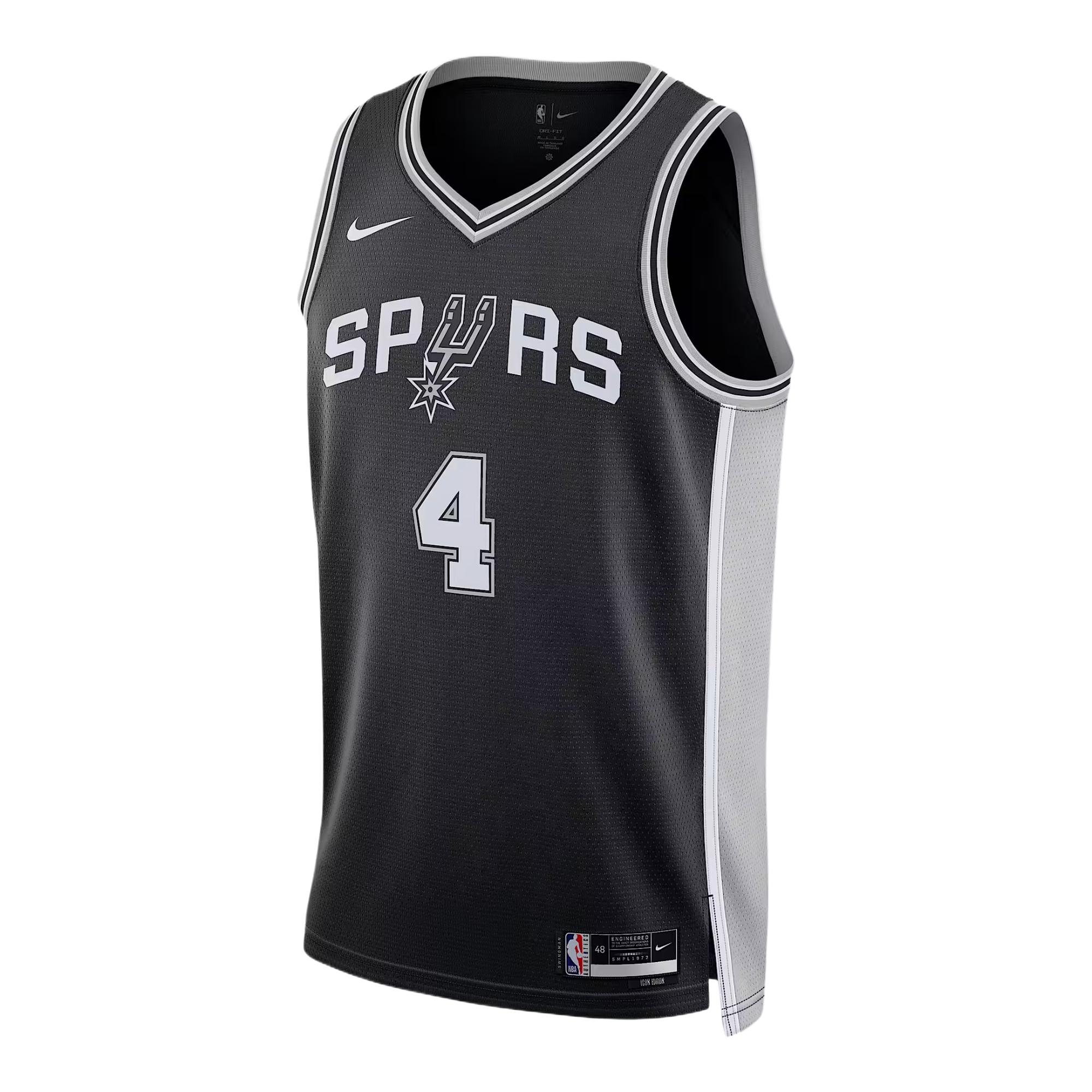 Nike Icon Dri-FIT NBA Swingman San Antonio Spurs 2022/23 Season Simple Comfortable Stylish Moisture-Wicking Basketball Jersey Men jersey DN2022-022 L