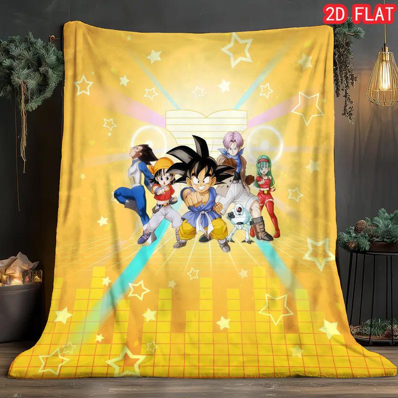 Dragon Ball Creative Design Blanket Stylish Flannel Soft Blanket for Bedroom Home Decor THW