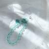 Clear Phone Lanyard Short Style Wrist Strap Love Heart Handmade Beads Bracelet Pendant Lanyard Wide Wrist Strap AntiLoss Lanyard