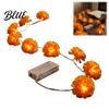 Indoor Outdoor Holiday Decor 10FT LED Chrysanthemum String Light Battery Operated Artificial Marigold Garland Flexible Bendable Wire Lights