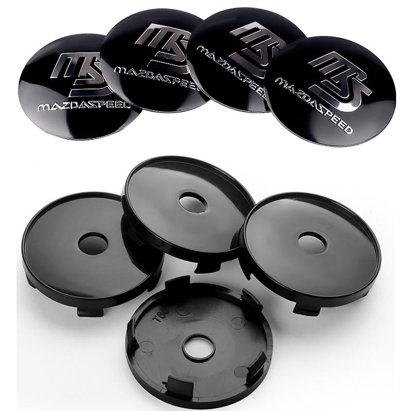 4pcs 56/60mm Car Wheel Center Cover Sticker Hub Cap For Mazda Speed MS 2 3 5 6 323 RX8 MX5 Axela Atenza CX-3 CX-4 CX-5 CX-8 CX-9