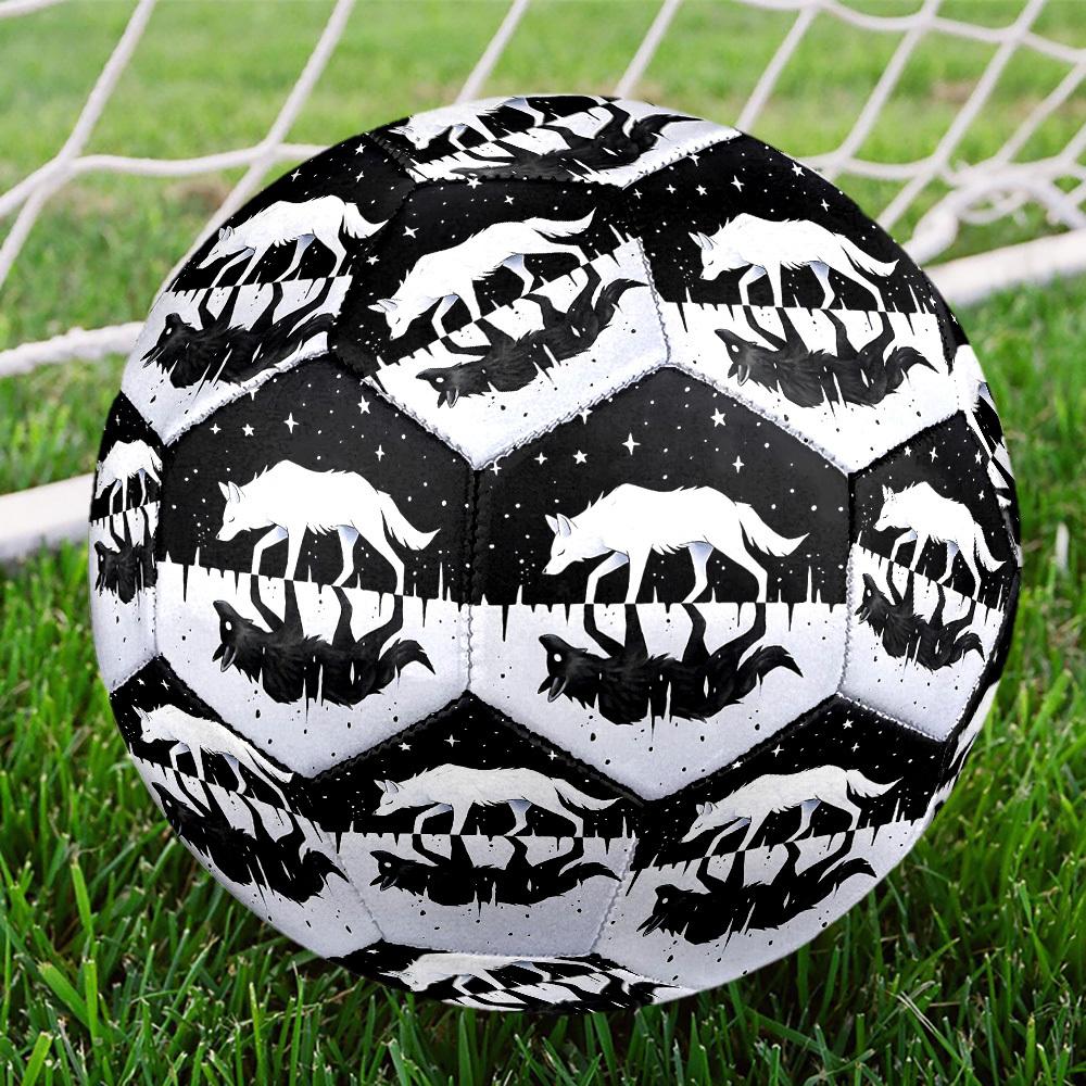 1pc Wolf Reflection Night Sky Size 5 Soccer Ball Professional Match Training Football Indoor &Outdoor Sports Ball Lightweight Durable c6522