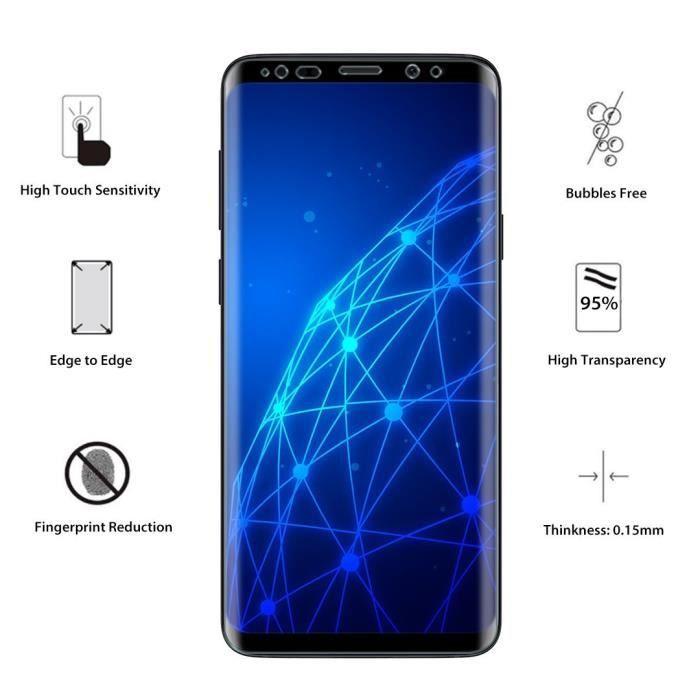 Set mit 5 Samsung Galaxy S8 PLUS Folien - Kratzfester Displayschutz aus gebogenem Kunststoff [Phonillico®]