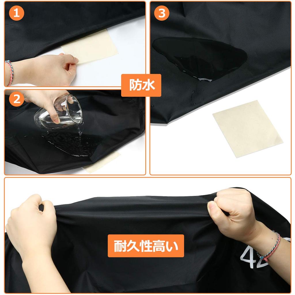 Motorcycle Cover, Waterproof, Large, 600D Thick, Pressure Resistant 19.7 Inches (50,000 Mm), Bike