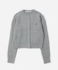 Salt And Chocolate Sac Logo Cable Round Cardigan Light Grey 4W2316002