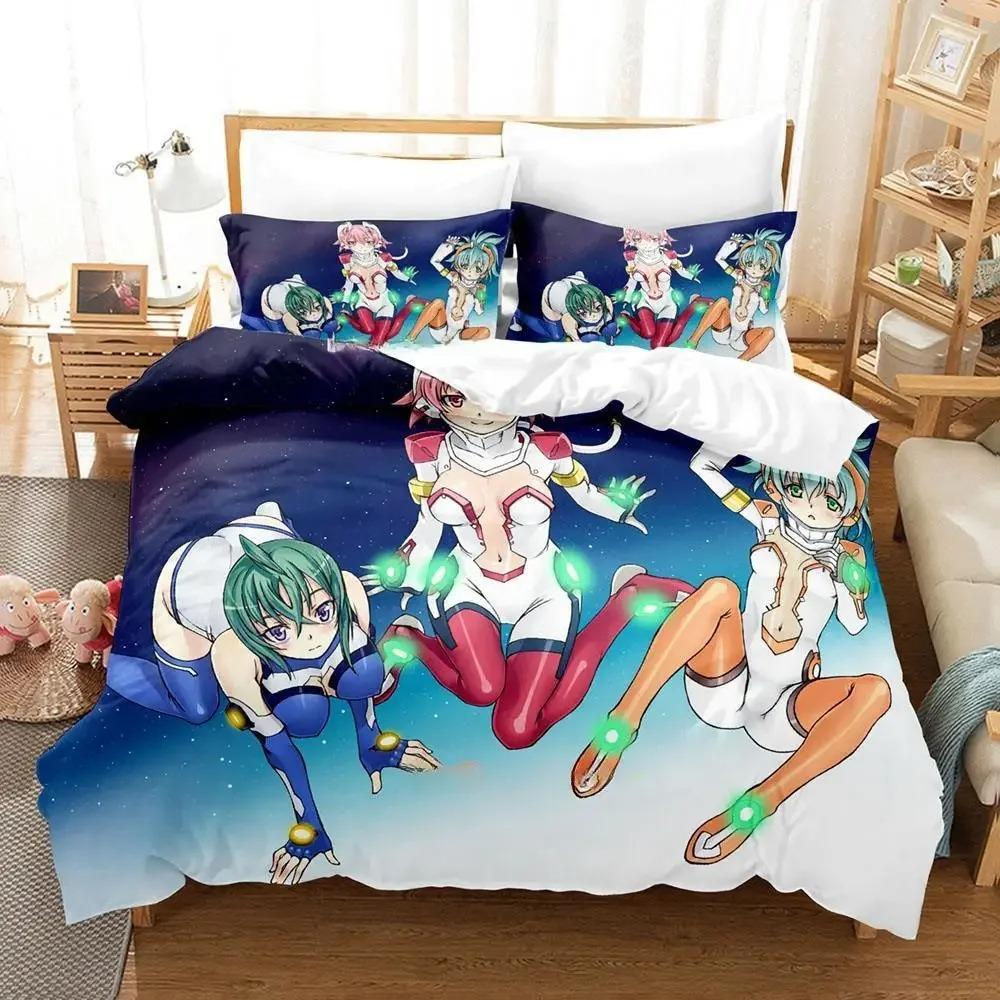 Kawaii Girl Sora Wo Kakeru Shoujo Bedding Collection Single Twin Full Queen King Size Bed Collection Adult Kid Bedroom Duvet Cover Collections Anime