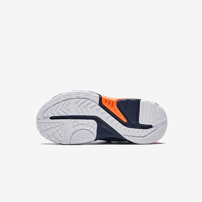 Anta Kids Synthetic Leather Fabric Trendy Versatile Lightweight Shock Absorption Low-Top Running Shoes Kids sneaker Blue Silver Green A12449937-2