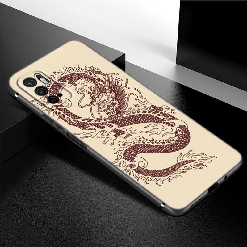 Cartoon Drache Handyhülle Für Xiaomi Redmi Note 11 10 9 8 Pro 11T 5G 10T 10S 9S 9T 9i 9C 9A 8T Weiche TPU Schwarze Hülle Coque Funda