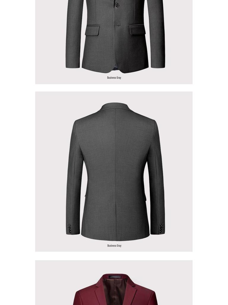 2024 Plus Size Slim Fit Solid Color Business Blazer