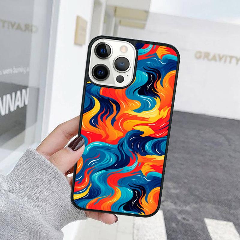 Artistic Personality Flame Phone Case For iPhone 17 Air 15 16 Cover 11 13 14 Pro Max 12 Plus Max Fundas