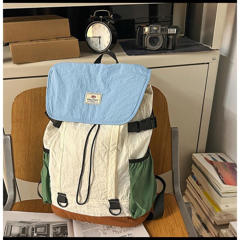 The New Schoolbag Is High-value, Fresh and Sweet, Contrasting Colors, Backpack, Light and Multi-pocket Travel Mountaineering Backpack.