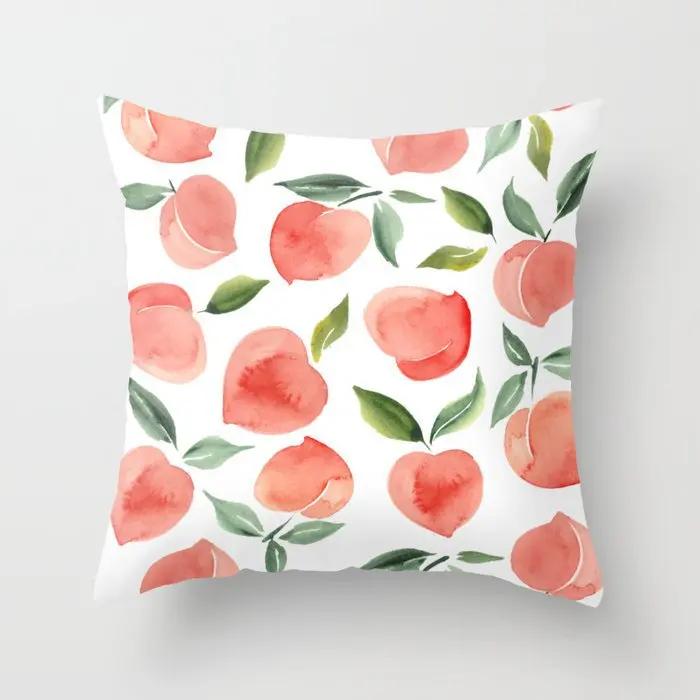 45*45cm Home Decoration Abstract Geometric Sunset Rainbow Pink Pillowcase Bed Living Room Sofa Office Seat Cushion Cover