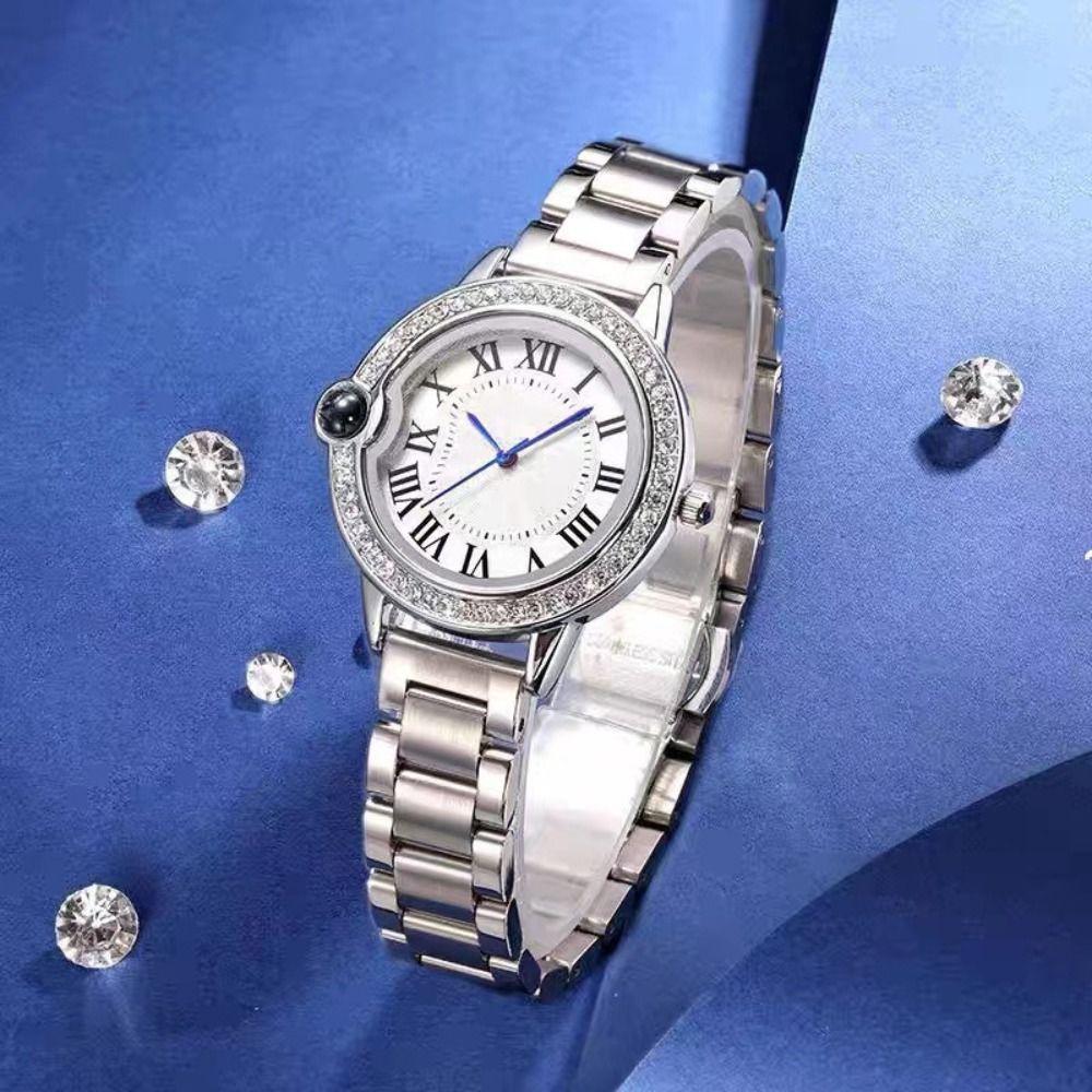 Retro Ladies Business Watches Exquisite Quartz Wristwatch Rhinestone Quartz Watch Women Gift