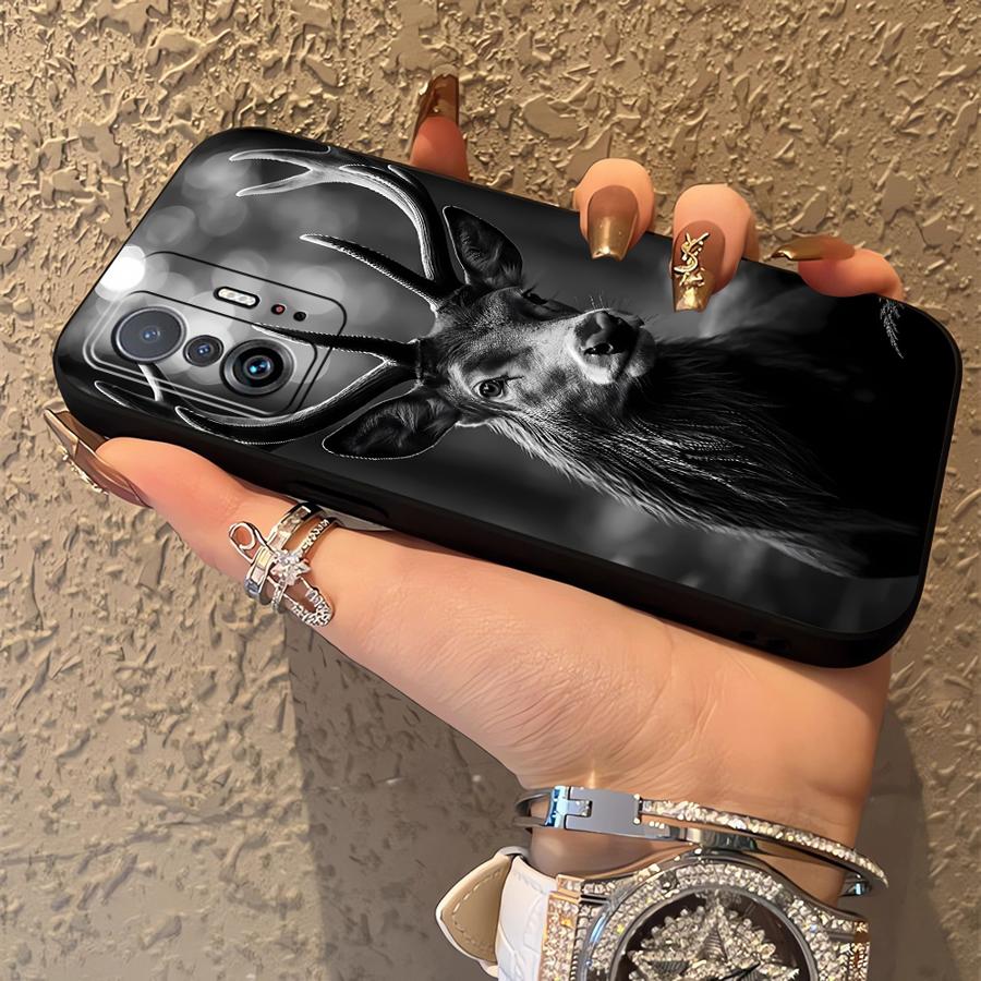 Dark Patterned Deer Funda Phone Cover Case for Xiaomi Mi 12 11 12T Pro 14 12X 10T 13 Lite 11T