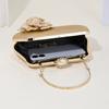 Luxury Women Handbag Fashion Clamp Evening Bag Satchel Retro Silk Rose Bag Designer Female Shoulder Crossbody Bag Wrist Bags