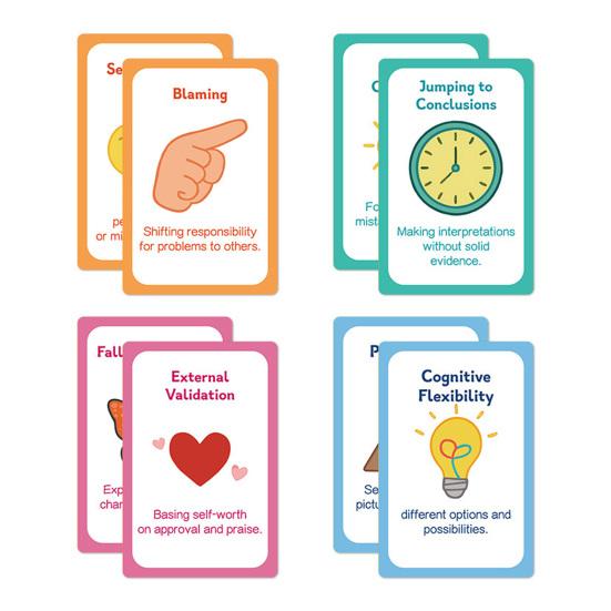 110Pcs/Set CBT Deck Cards Anxiety Relief Dialectical Behavior Therapy Coping Skills