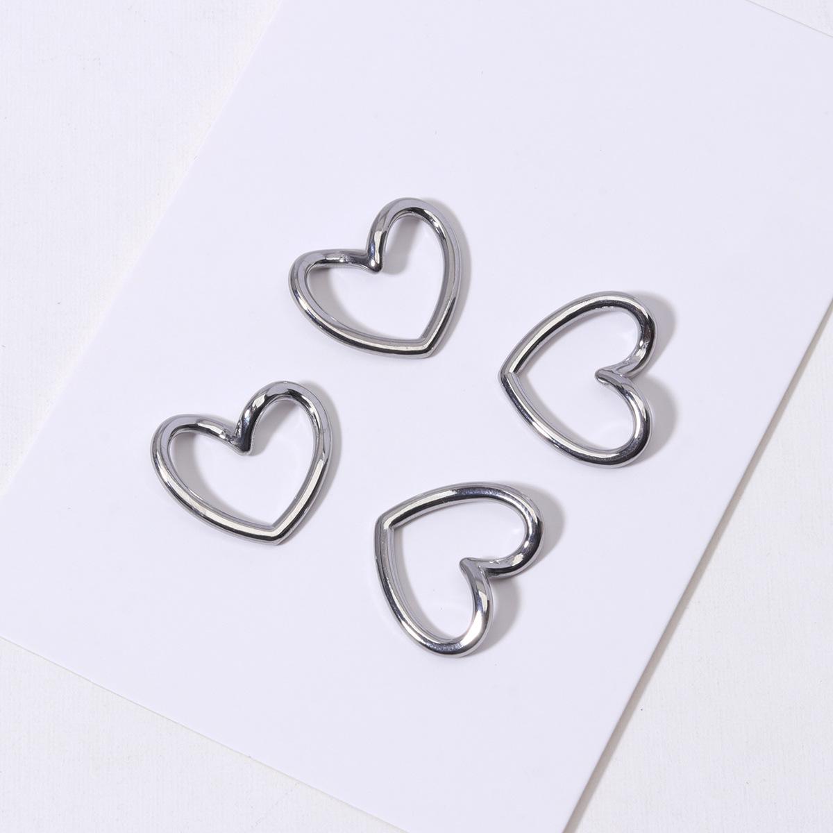 Hypoallergenic Minimalist Irregular Heart Pendant Necklace for Women - Gold-Plated Titanium Steel