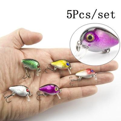 Angelköder, 5 Stück/10 Stück, Angelköder, Popper, Einzelhaken für Zander, Barsch, Angelköder, Eisfischen