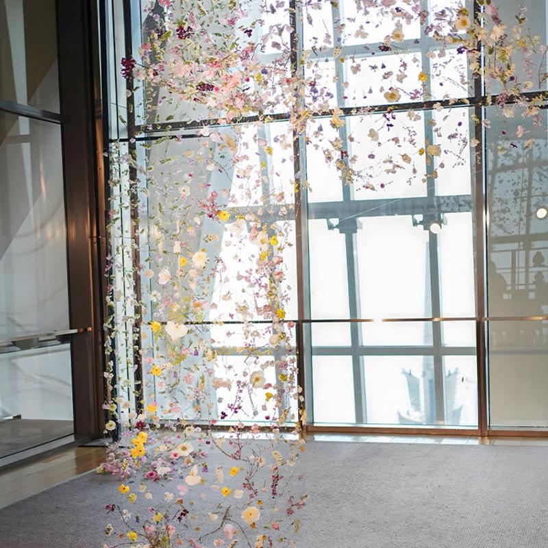 A Pack Of 20 Simulation Flowers Spring Ring Creation Photo Punch Card Curtain Petal Rain Waterfall