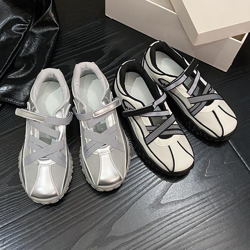 Sports style platform Mary Jane shoes women's 2025 summer new flat-soled retro single shoes functional casual ballet sandals