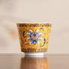 6pcs/set Flower Tea Cup Chinese Style Enamel Cup Kung Fu Tea Set Ceramic Cup  Afternoon Tea