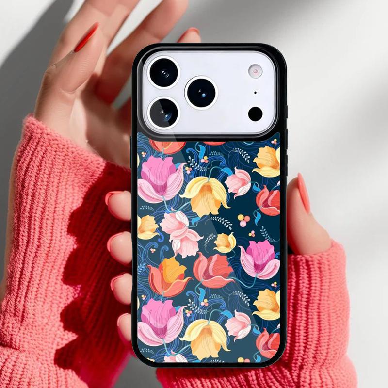 Vintage Leaf Flower Phone Case for iPhone 17 Air 16e 15 14 13 Pro Max Back Cover for 12 11 Pro Coque