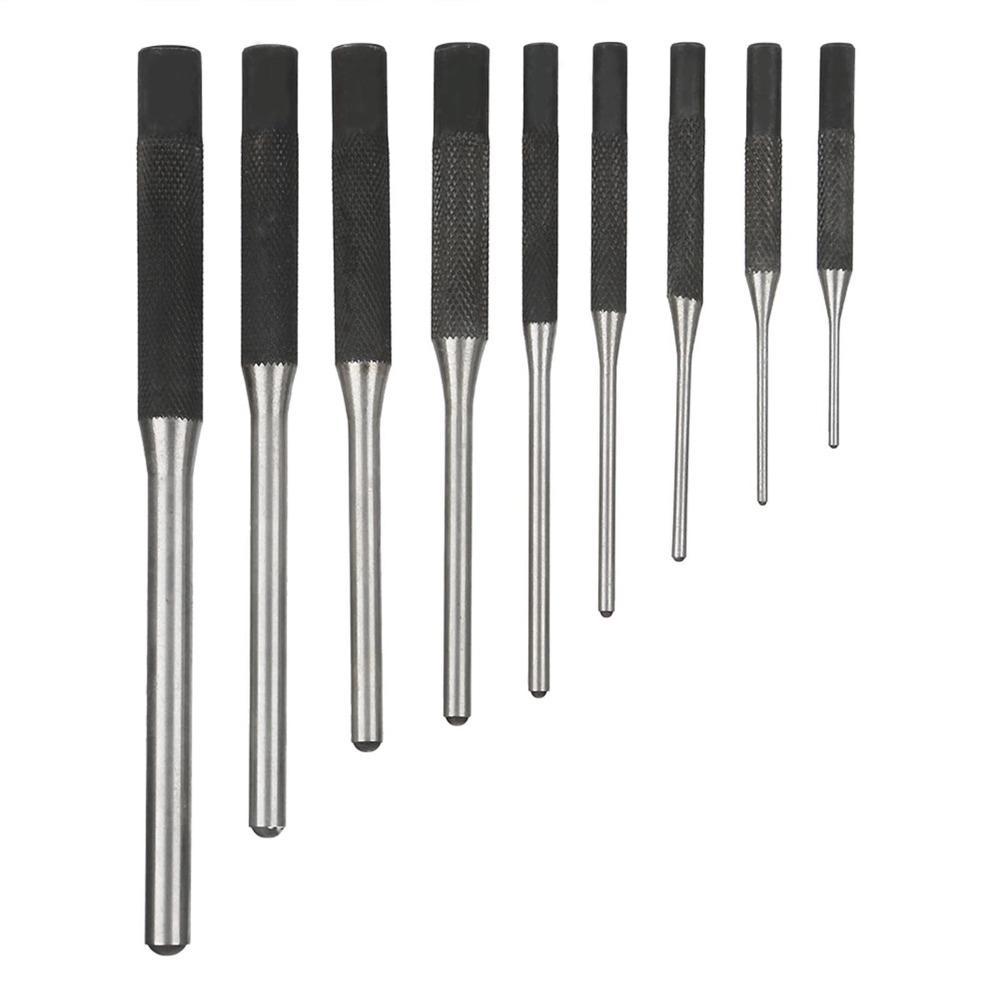 9pcs Durable Steel Starter Punch Set Storage Bag Steel Punch Set Pin Punch Kit Automotive Repair