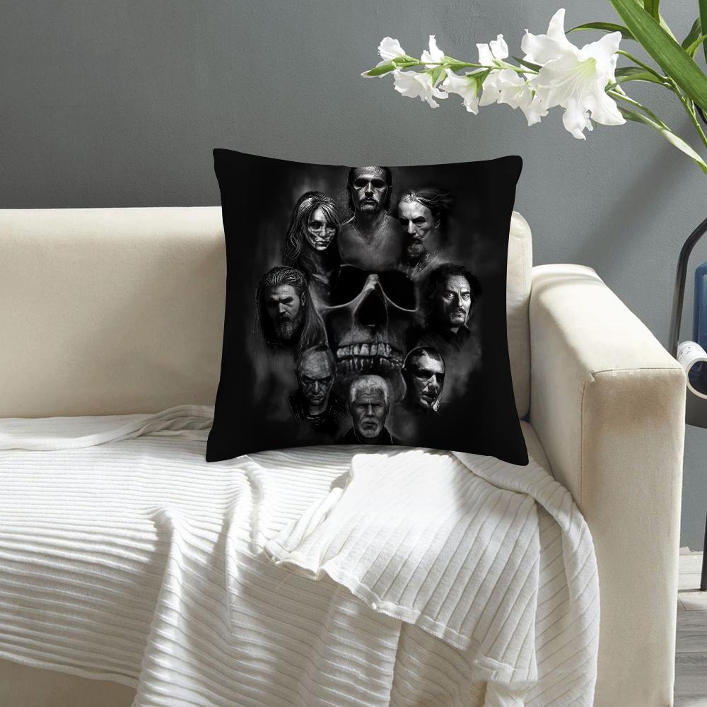 TV Sons Of A-Anarchy Kissenbezug Sofa Dekorative Wohnkultur Doppelseitiger Druck Plüsch Quadratische Überwurf-Kissenbezüge Kissen Deko Abdeckung