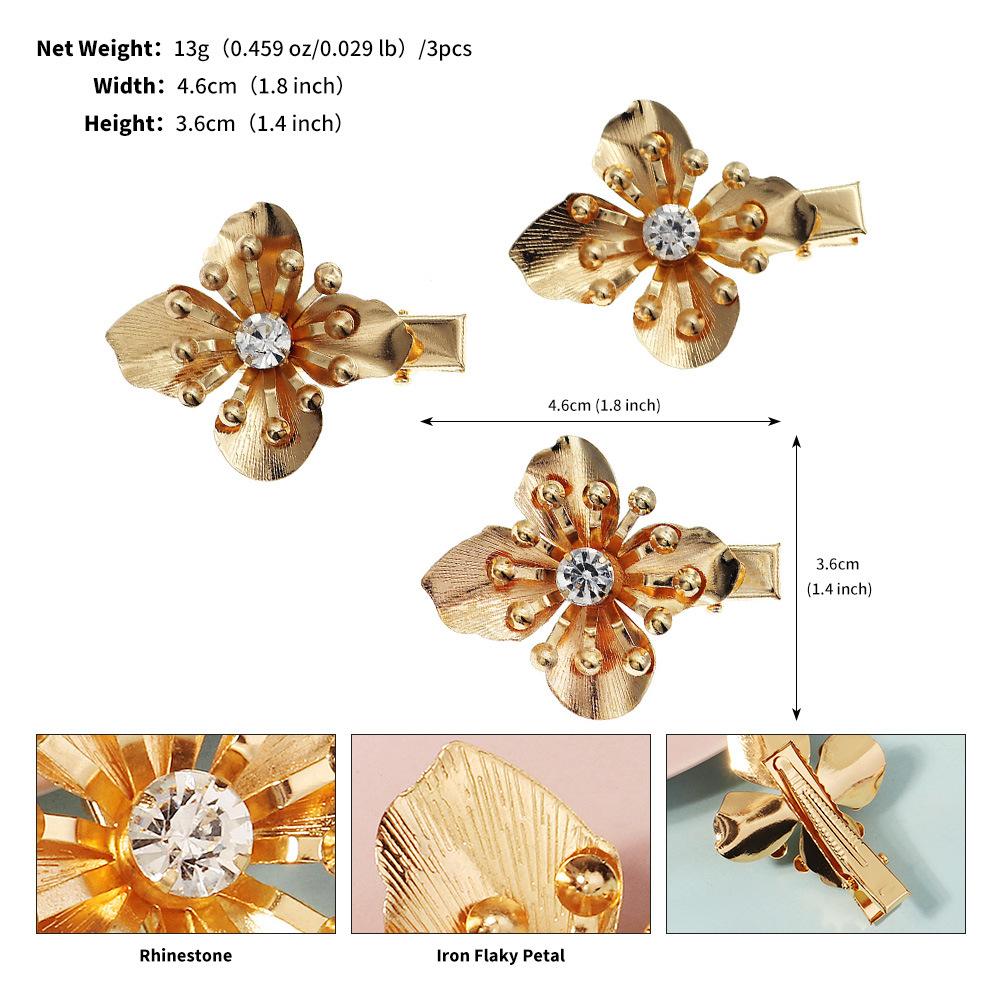 

Cute Metal Flower Hair Clips Set For Girls Premium Performance Headwear Accessories Elegant Small Barrettes For Kids