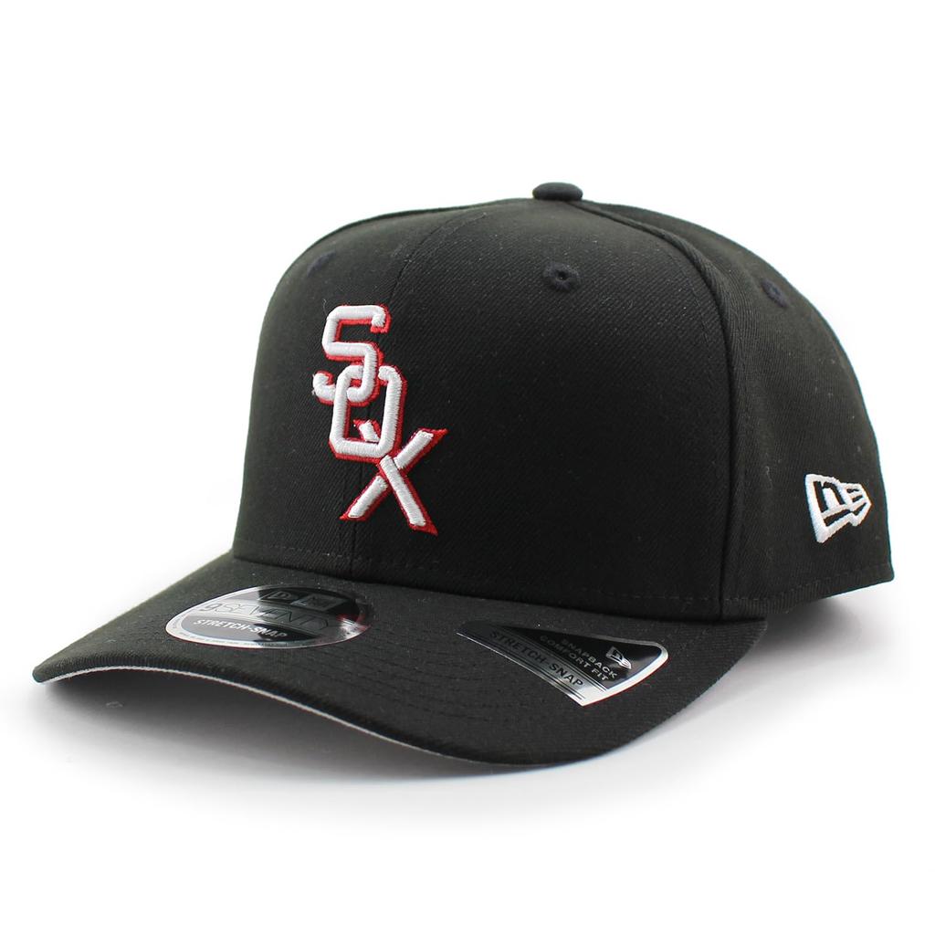 [New Era] Cap 9SEVENTY Stretch Snapback Chicago White Sox MLB COOPERSTOWN 1951 STRETCH SNAPBACK CAP BLACK CHICAGO WHITE SOX Hat [Used]