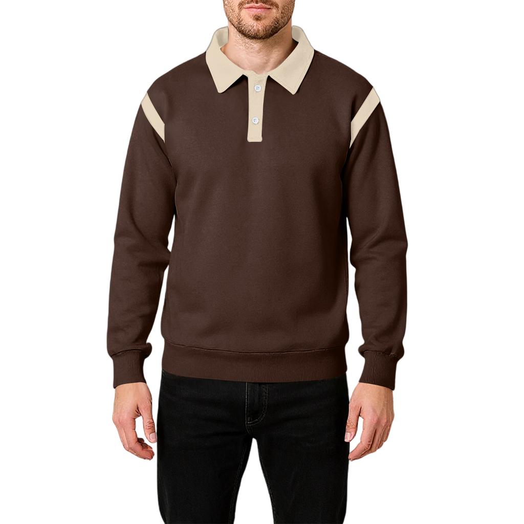 Men's   And  Women's  Versatile  Leisure  Loose  Flip Collar  Shirt  Long Sleeves  Upper Garment