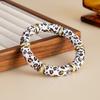 Jewelry Acrylic Acrylic Bracelets Leopard Print Splicing Bamboo Curved Tube Bangle Stretchy Color Blocking Boho Bracelets Girls