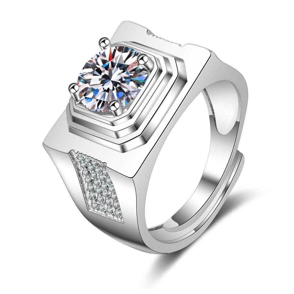 2026 Fashion Versatile Zircon Women's Classic Six-claw One-Carat Women's Ring Living Ring