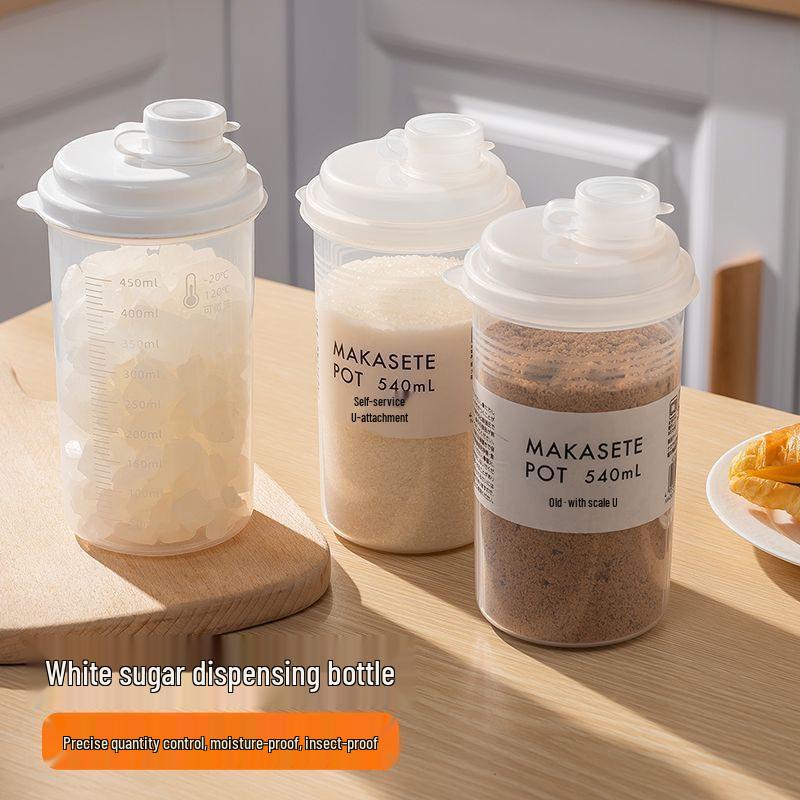 Sealed Jar for Sugar & Starch: White, Brown & Rock Sugar Storage Bottle No Specific Size