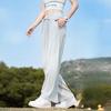 Ice Silk Sun Protection Pants for Women Summer Loose Straight Wide Leg Breathable Cooling Trousers