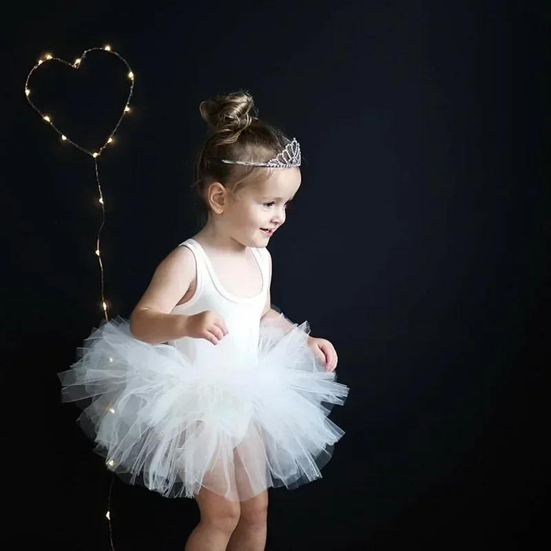 Kids Girls Ballet Dress Baby Children Cosplay Tutu Flower Dress Tulle Dancewear Clothing Ballerina Fairy Party Costumes