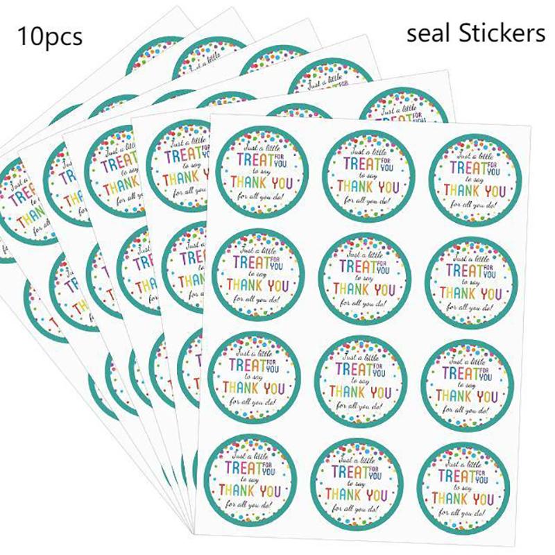 10 Sheets/Set Of 120Pcs Letter Baking Diy Stickers Sealing Stickers Party Gift Decoration Labels
