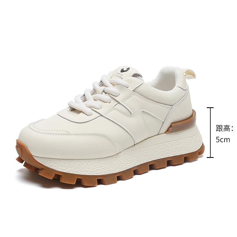 [Customized] Sneakers Women's Platform Heightening Shoes Waffle Shoes Retro Casual Versatile Dad Shoes Women's Shoes