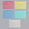 20Pcs Document Bag A4 Size Plastic Wrap Waterproof File Folders Translucent Snap Button Bright Color Scratch-resistant File Organizers