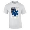 EMS Emergency Medical Services EMT Paramedics Emergency Responders UA National Flag Printed Cotton Shortsleeved Tshirt