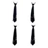 PreTied Women Necktie With Quick Zipper Design Fashion 2000s Punk Chain Decors Neck Tie For Business Event Gathering