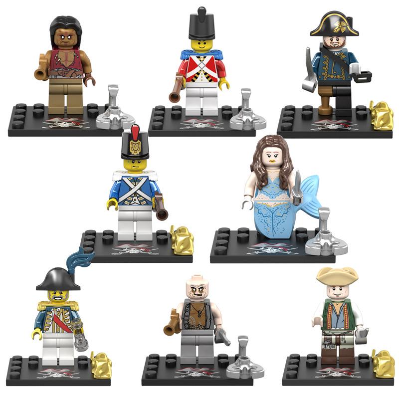 KSZ515 KSZ518 KSZ719 KSZ722 Pirate Building Block Figurine Assembly Toy